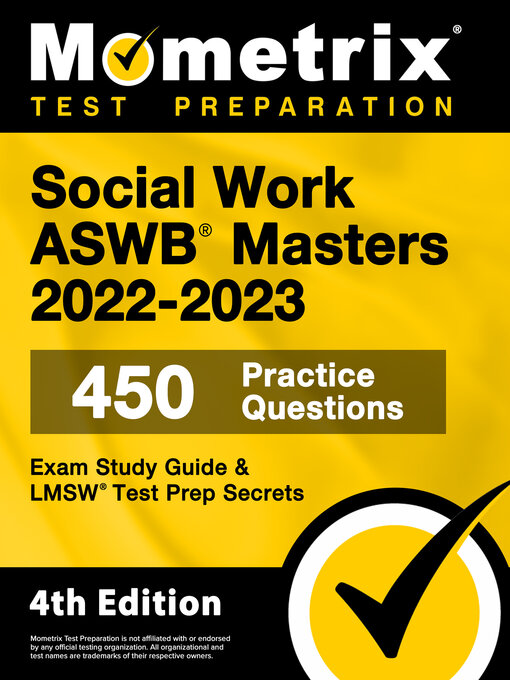Cover image for Social Work ASWB Masters Exam Study Guide 2022-2023 Secrets